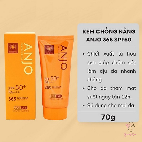 Kem chống nắng dành cho mọi loại da Anjo Professional 365 Sun Cream SPF 50+ PA (+++)