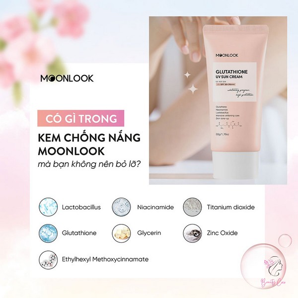 Thành phần của kem chống nắng MoonLook