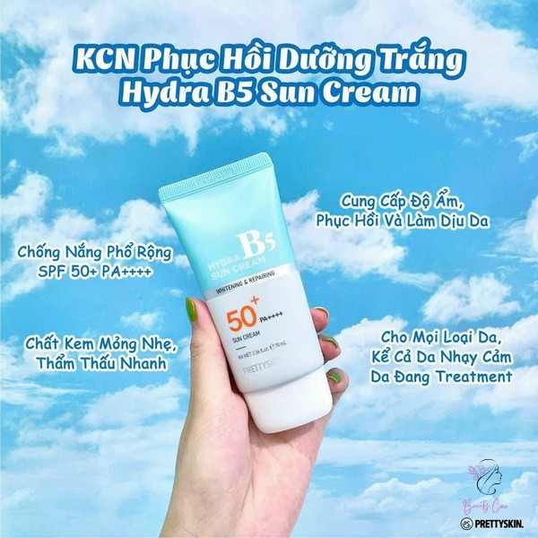 Review kem chống nắng Pretty Skin Super Aqua – Màu Xanh