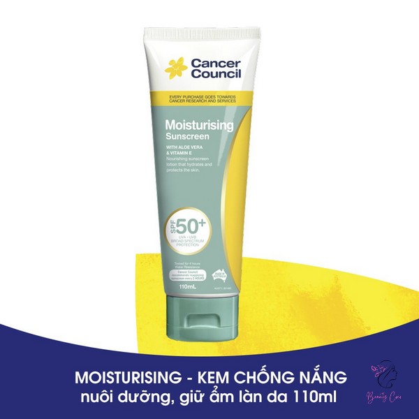 Kem chống nắng Cancer Council dưỡng ẩm với Aloe Vera & Vitamin E