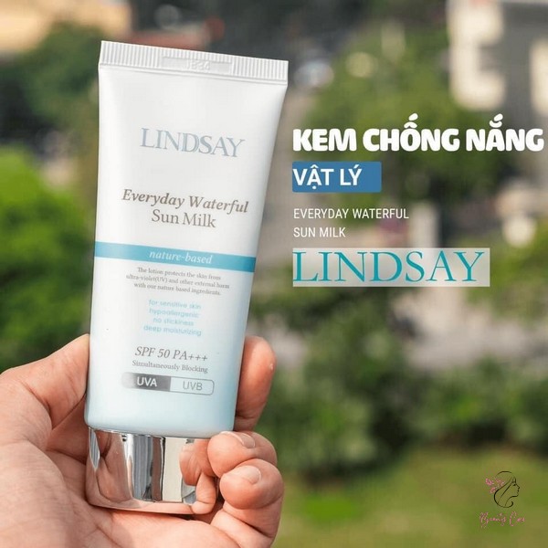 Bao bì của kem chống nắng Lindsay