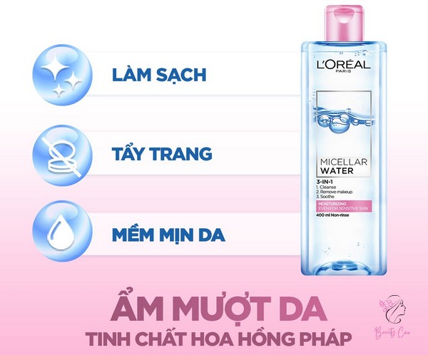 Nước tẩy trang L’Oreal 3-in-1 Micellar Water