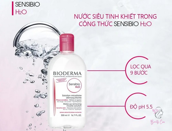 Nước tẩy trang Bioderma Sensibio H2O dành cho da nhạy cảm là một sản phẩm phổ biến của thương hiệu với dung tích 500ml