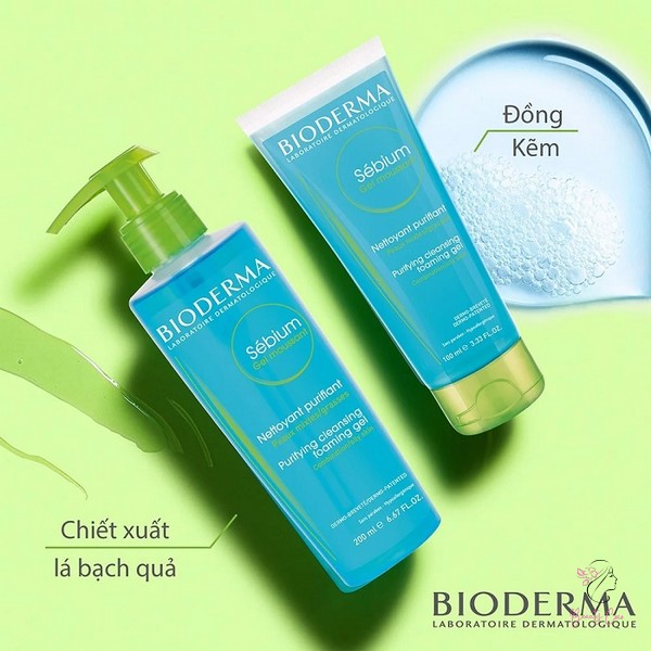 Gel rửa mặt của Bioderma chứa nhiều thành phần giúp cải thiện vấn đề mụn và chống lại quá trình oxy hóa của da